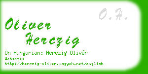 oliver herczig business card